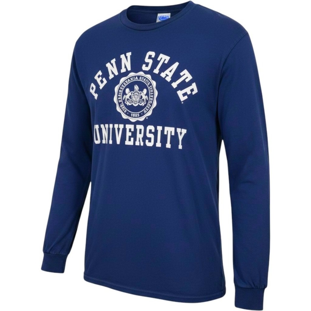 Perrin Penn State University Shirt Mens XL Navy Blue Cotton Long Sleeve Gameday
